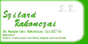 szilard rakonczai business card